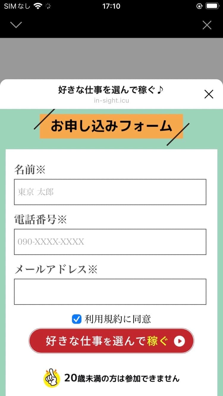 申込みフォーム の関連画像 1